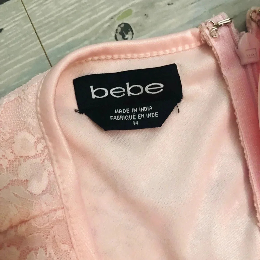 Bebe Mary's Rose Pink Lace Romper - Picture 6 of 8